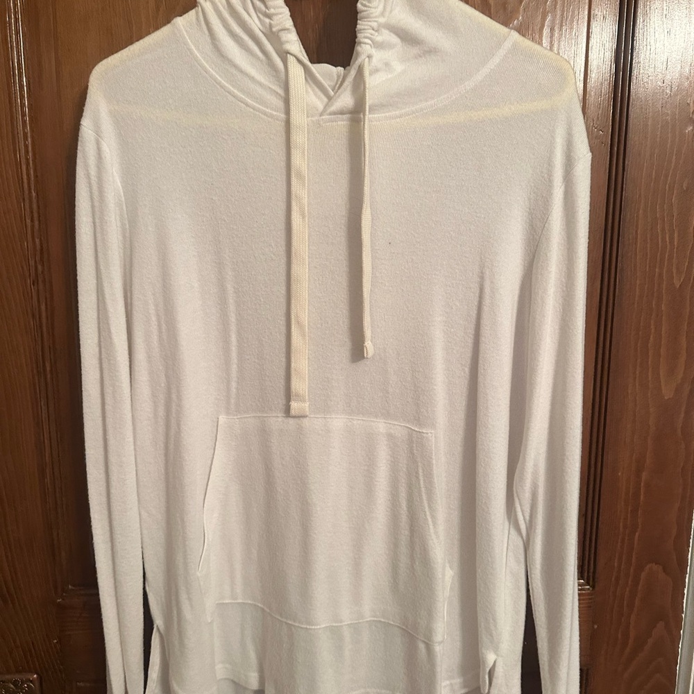 ZYIA Cream Boyfriend Hoodie with Kangaroo Pocket
